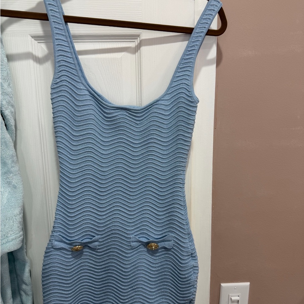 Retrofête Light Blue Knit dress